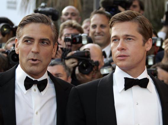 Brad Pitt, George Clooney 'Competitive' with Each Other