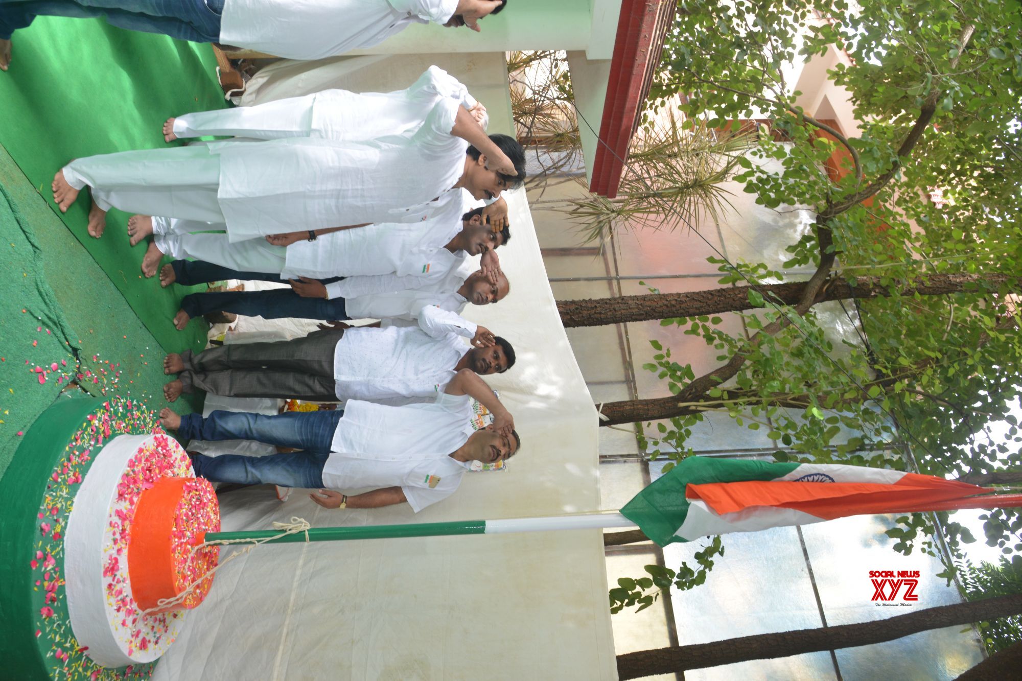 Janasena Party Chief Pawan Kalyan Flag Hoisting At Party Office Gallery