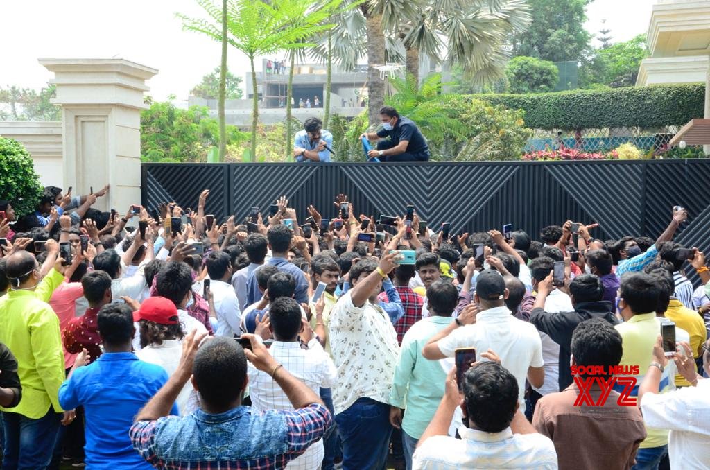 Mega Power Star Ram Charan Interacting With Fans Who Came To Greet Him