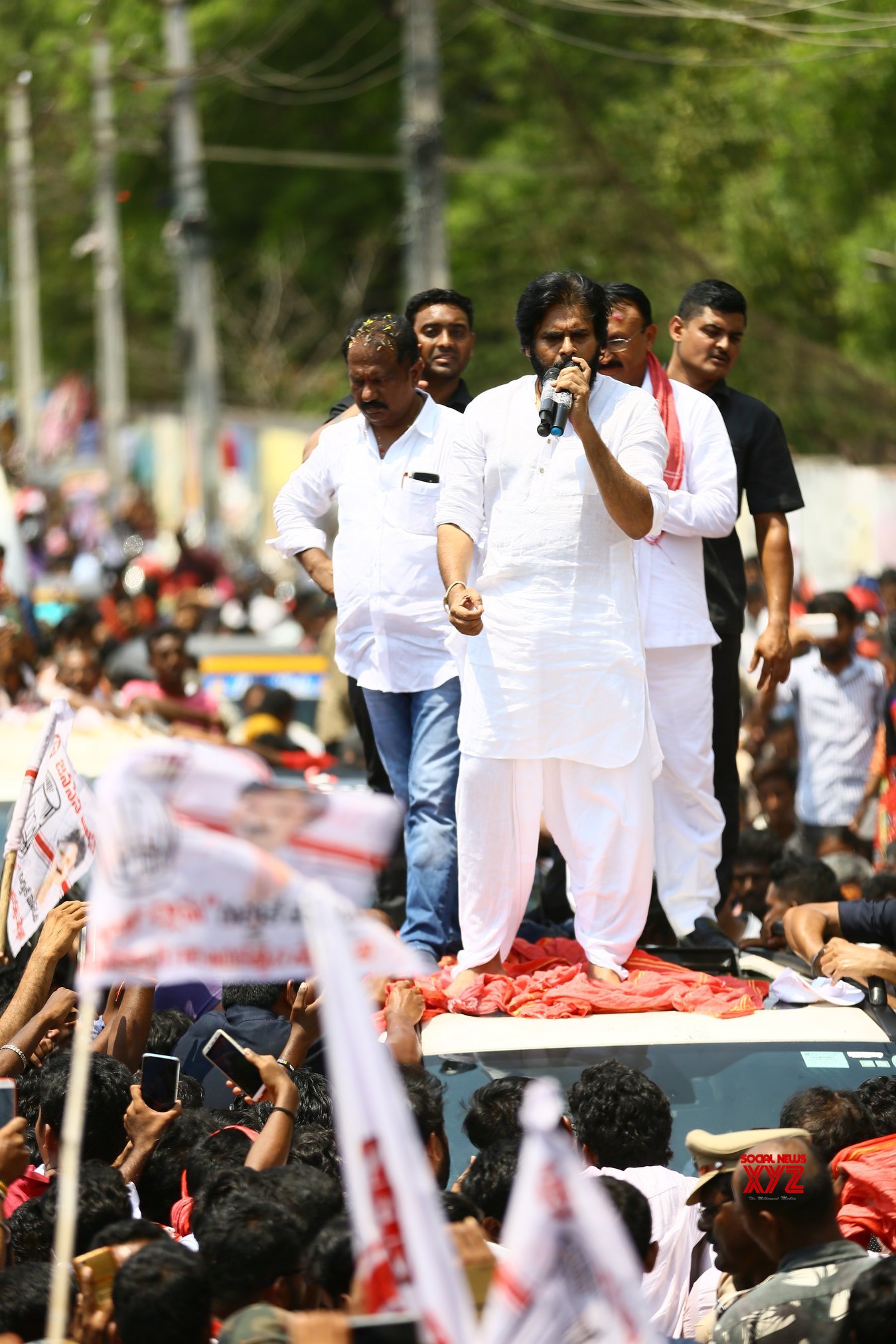 JanaSena Chief Pawan Kalyan Election Sankharavam In Guntur West ...