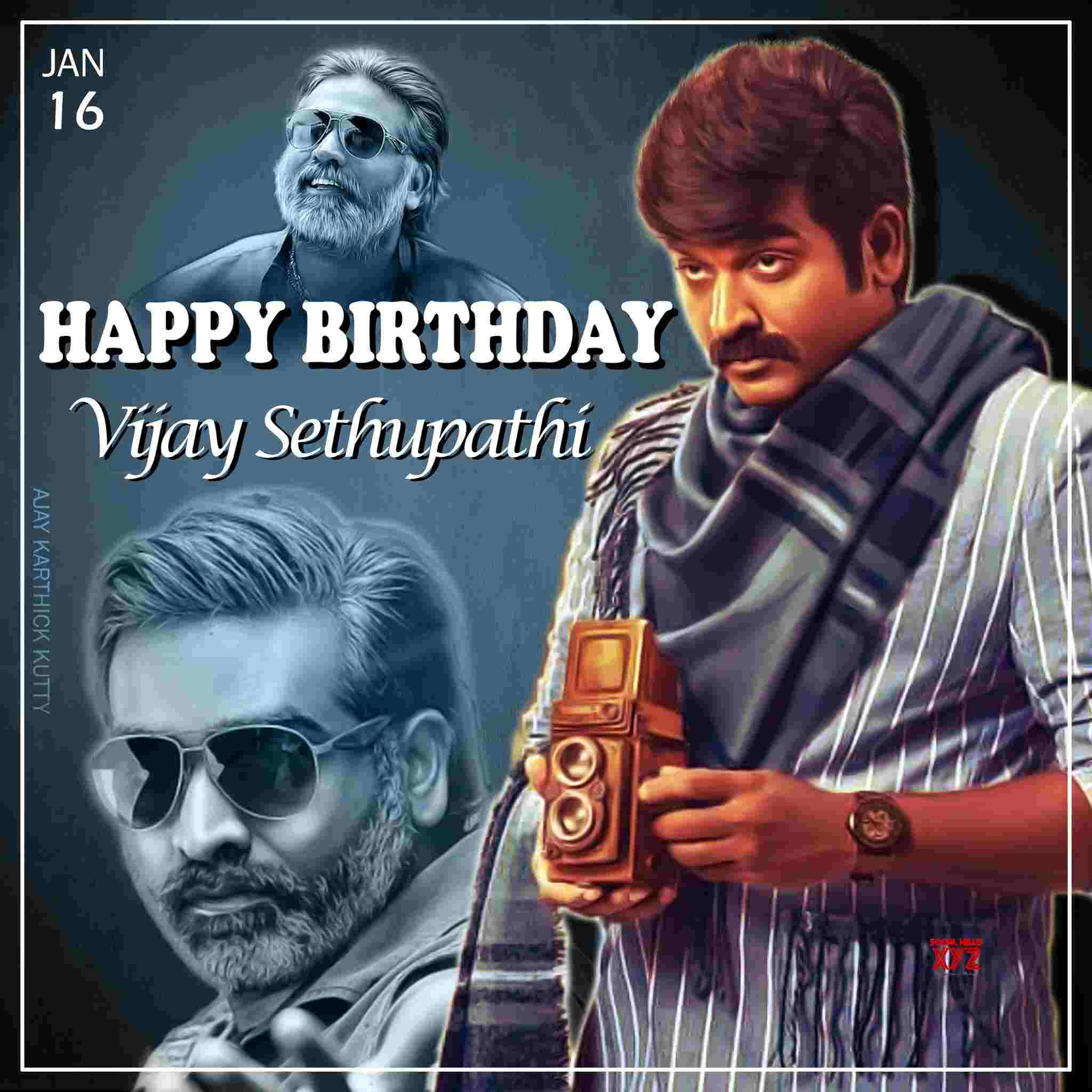 Vijay Sethupathi Birthday Posters - Social News XYZ