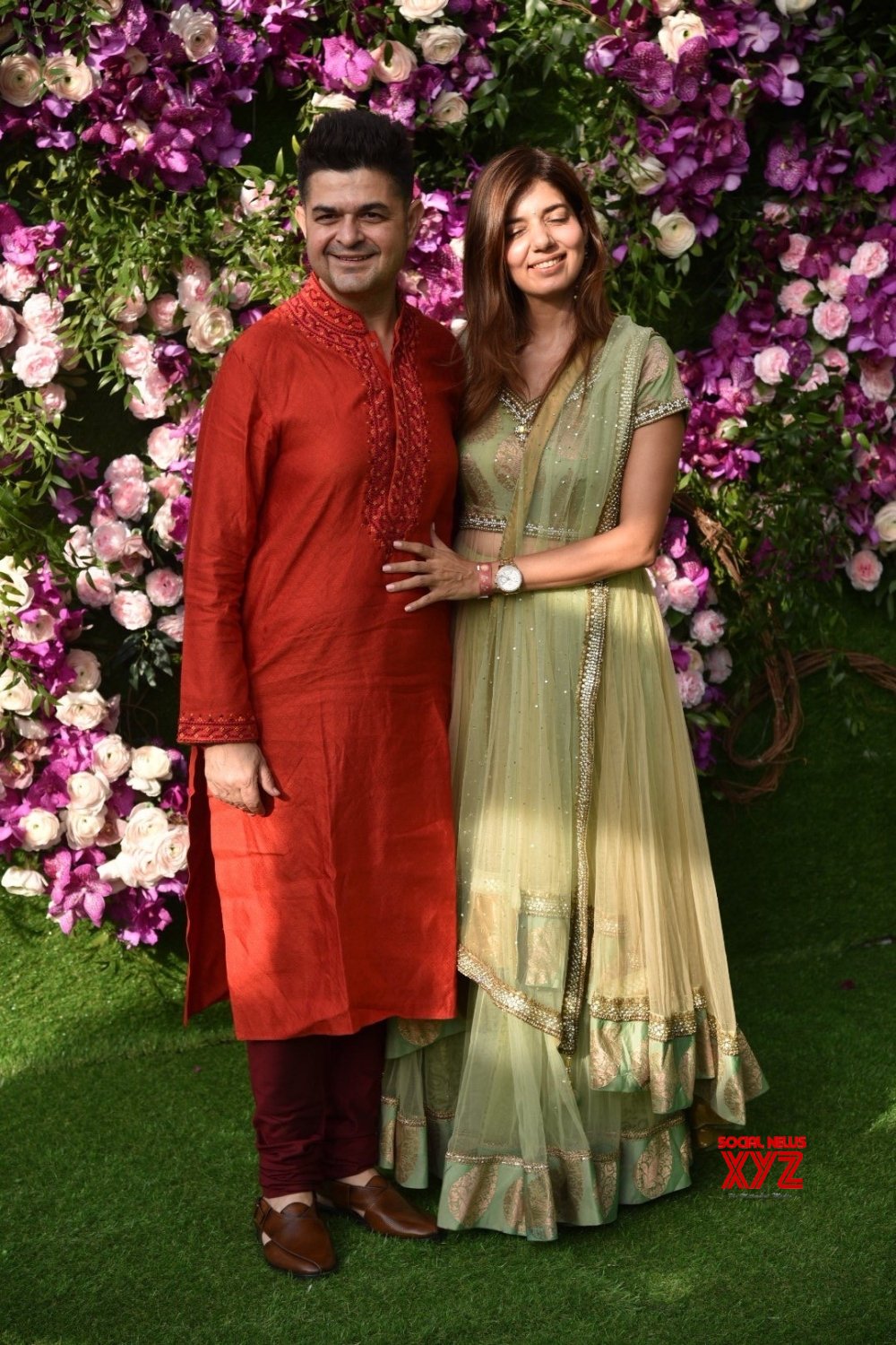 Mumbai Dabboo Ratnani And His Wife At Akash Shloka Wedding