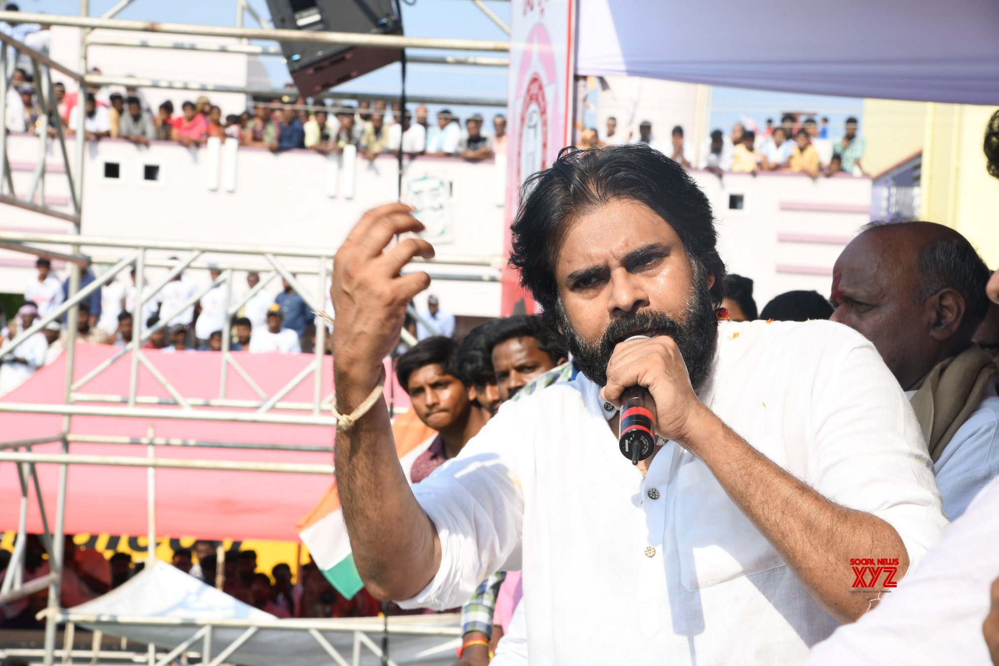 JanaSena Chief Pawan Kalyan Election Sankharavam In Kaikaluru Gallery ...