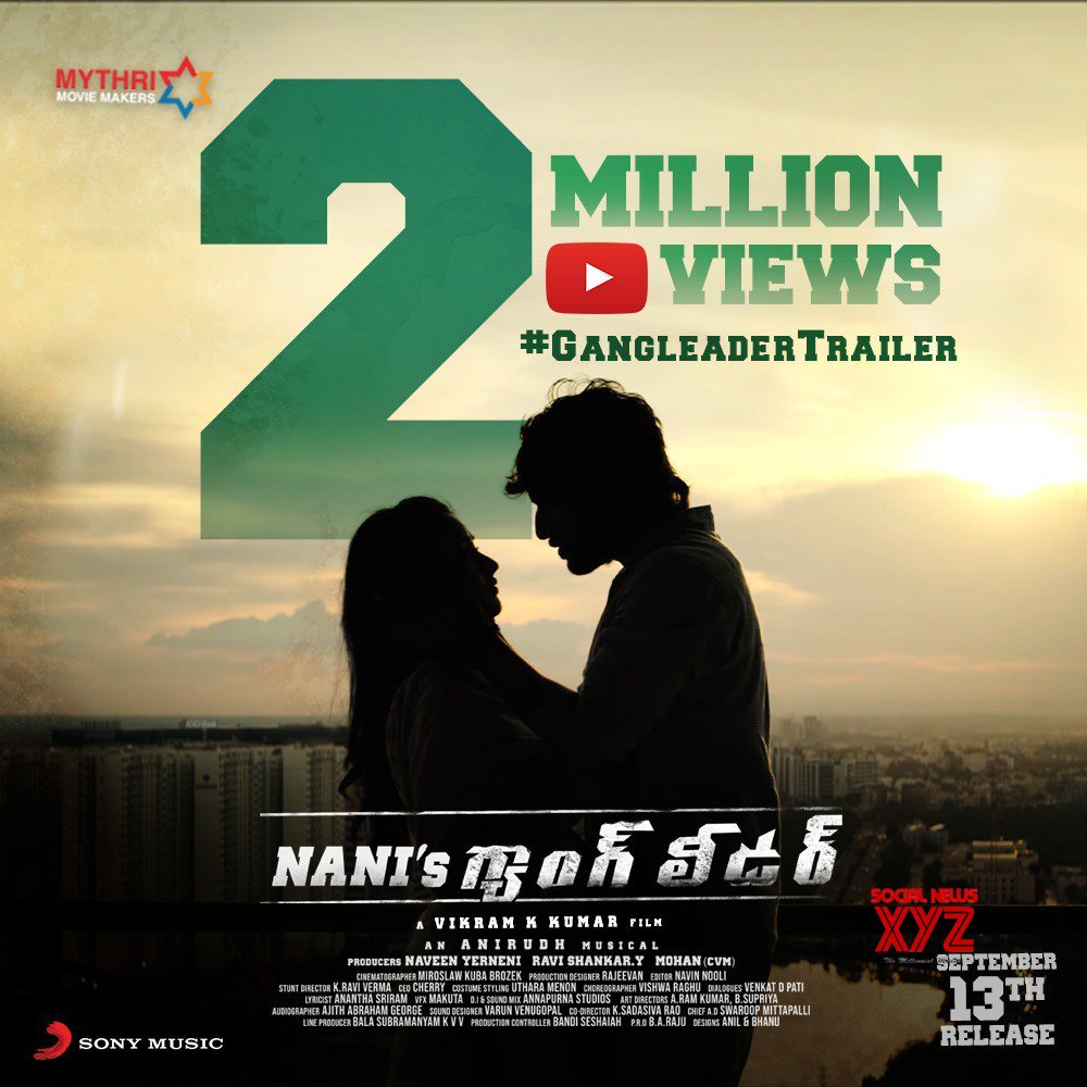 Nani's Gang Leader Trailer Gets 2 Million Views - Social News XYZ