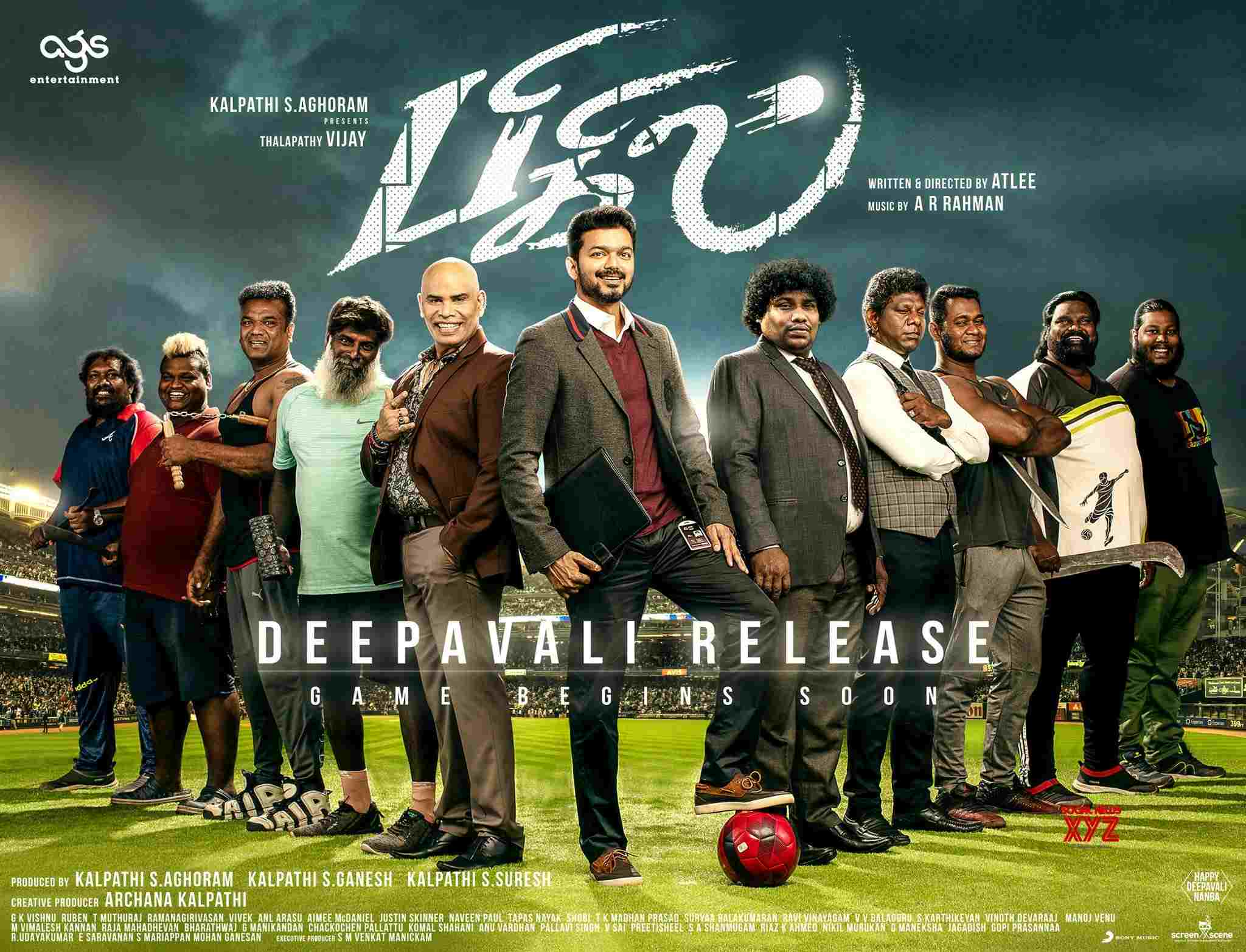 Vijay's Bigil Movie Deepavali 2019 Release Poster - Social News XYZ