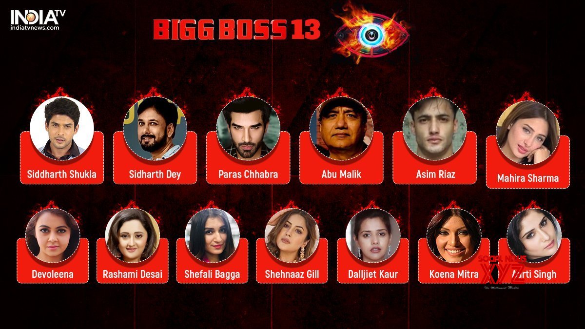 Bigg Boss Hindi Season 13 Contestants Poster Social News Xyz