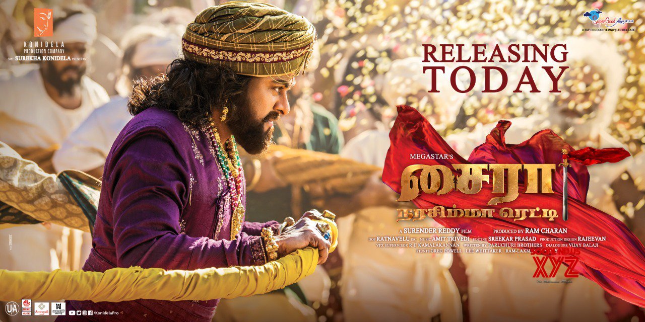 Sye Raa Narasimha Reddy Movie Releasing Today Posters - Social News XYZ