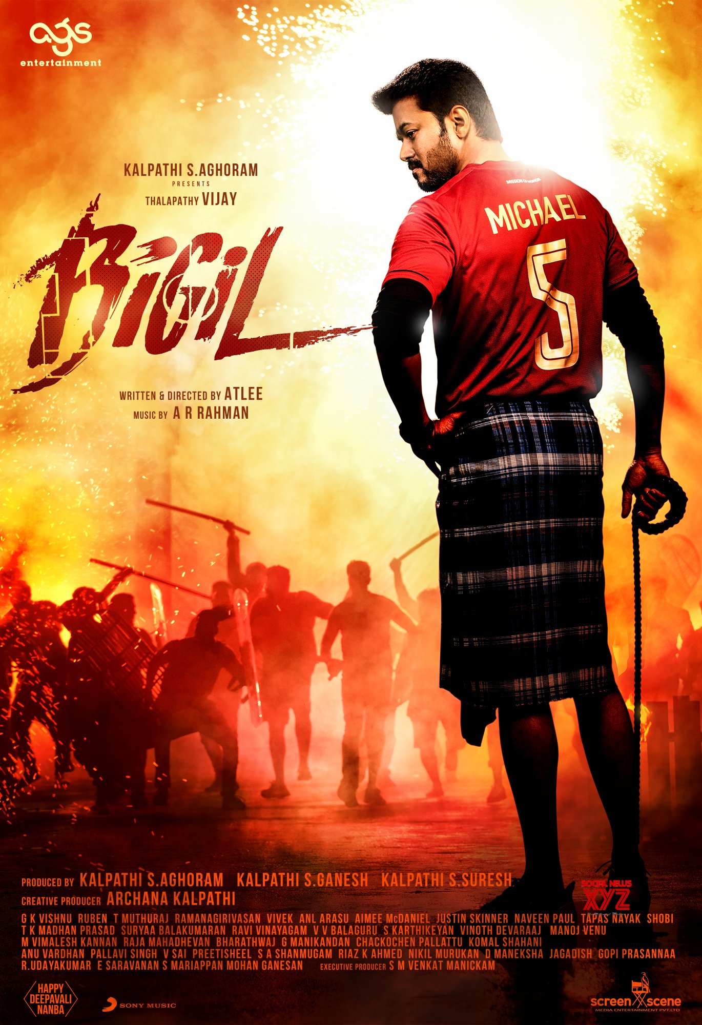 Thalapathy Vijay's Bigil Movie HD Posters - Social News XYZ