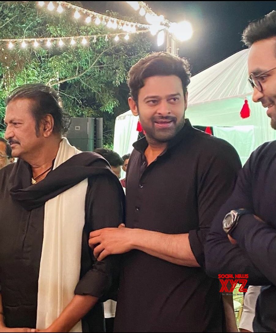 Prabhas Latest Stills With Mohan Babu And Vishnu Manchu At Krishnam ...