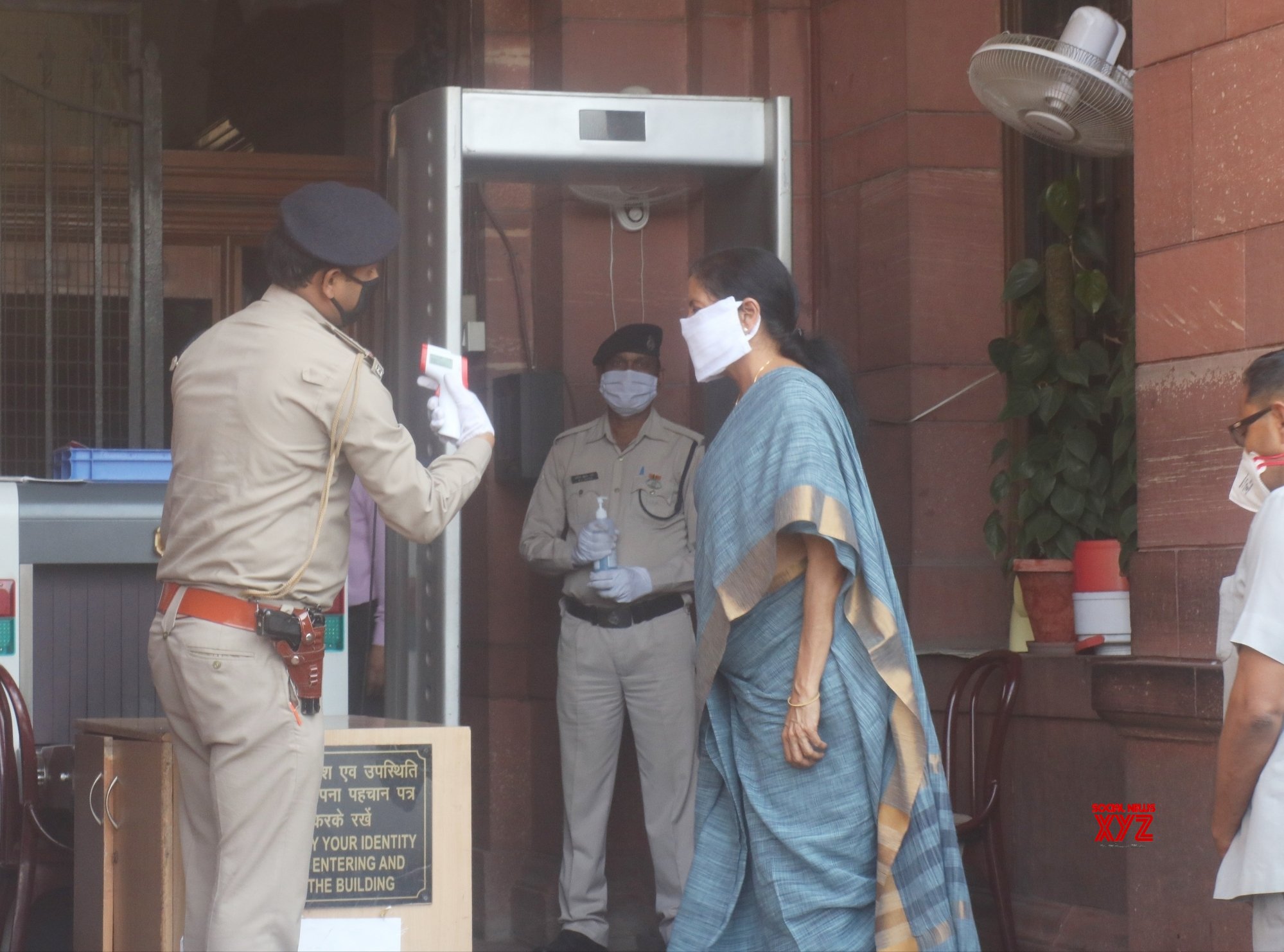 New Delhi: FM Nirmala Sitharaman Arrives At - North Block #Gallery ...