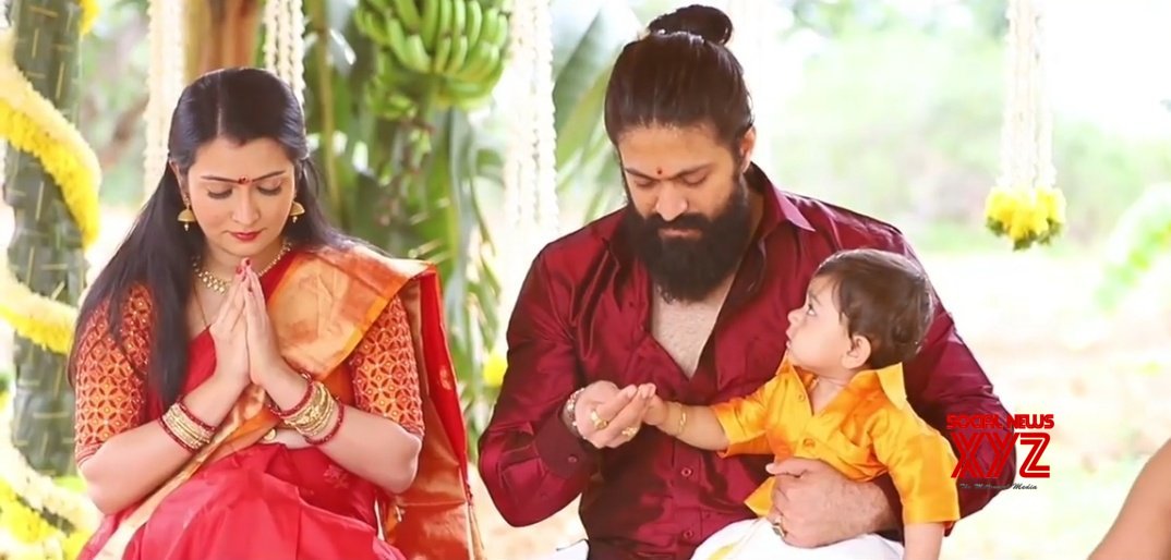 Yash And Radhika Pandit Son Yatharv Yash's Naming Ceremony Stills ...