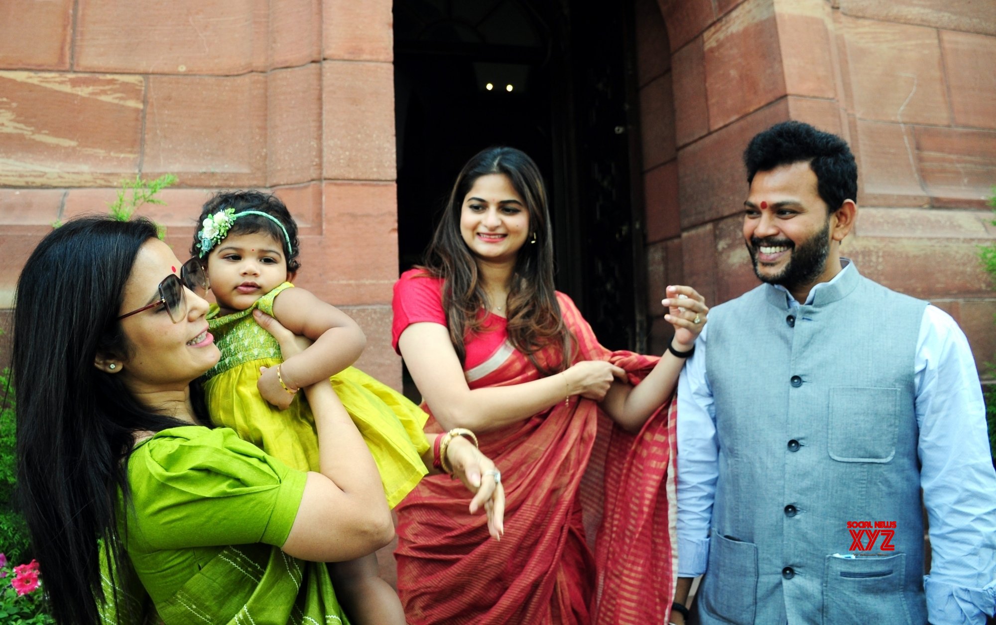 New Delhi: TMC MP Mahua Moitra Interacts With TDP MP Rammohan Naidu ...