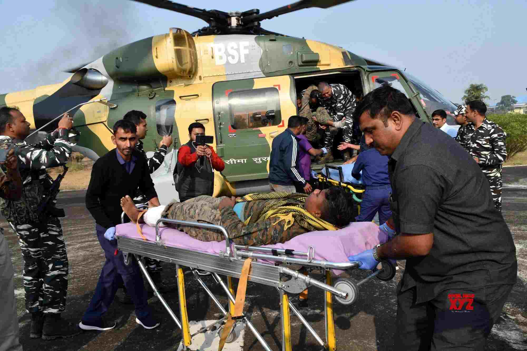 Ranchi:Injured COBRA Jawans Are Being Airlifted To Ranchi From Goilkera ...