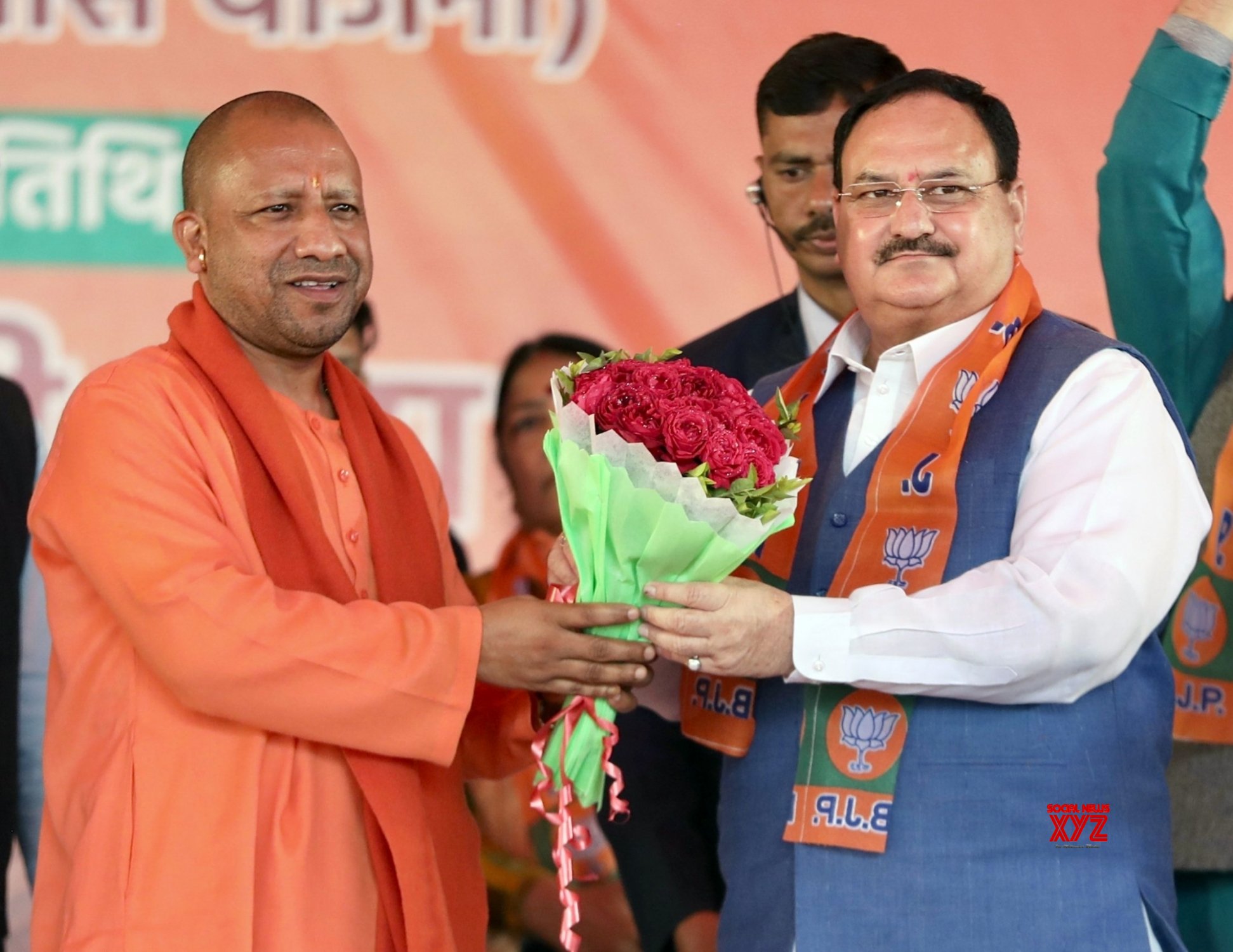 Ghazipur: BJP National President JP Nadda With UP CM Yogi Adityanath # ...