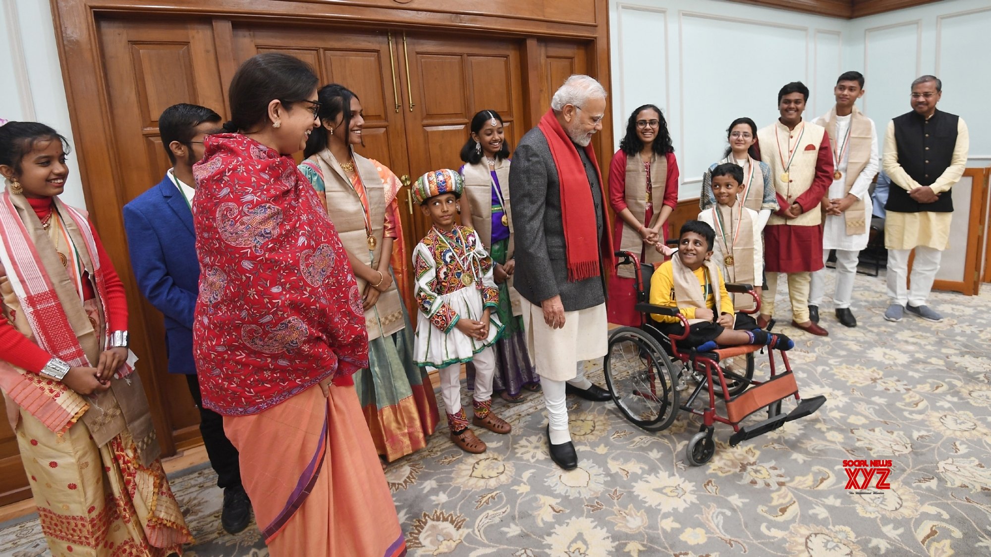 New Delhi: Prime Minister Narendra Modi - With Bal Puraskar Awardees ...