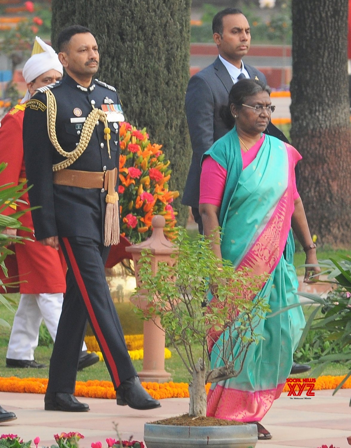 New Delhi : President Droupadi Murmu Arrives For 'At Home' Reception At ...