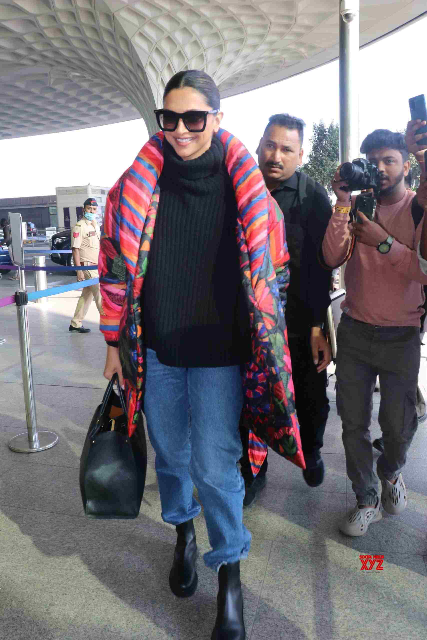 Actress Deepika Padukone Spotted At Airport In Mumbai Departure ...