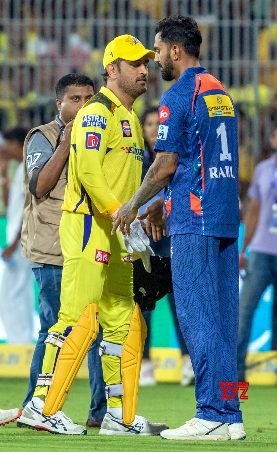 : Chennai: Chennai Super Kings Captain MS Dhoni Shakes Hands With LSG's ...