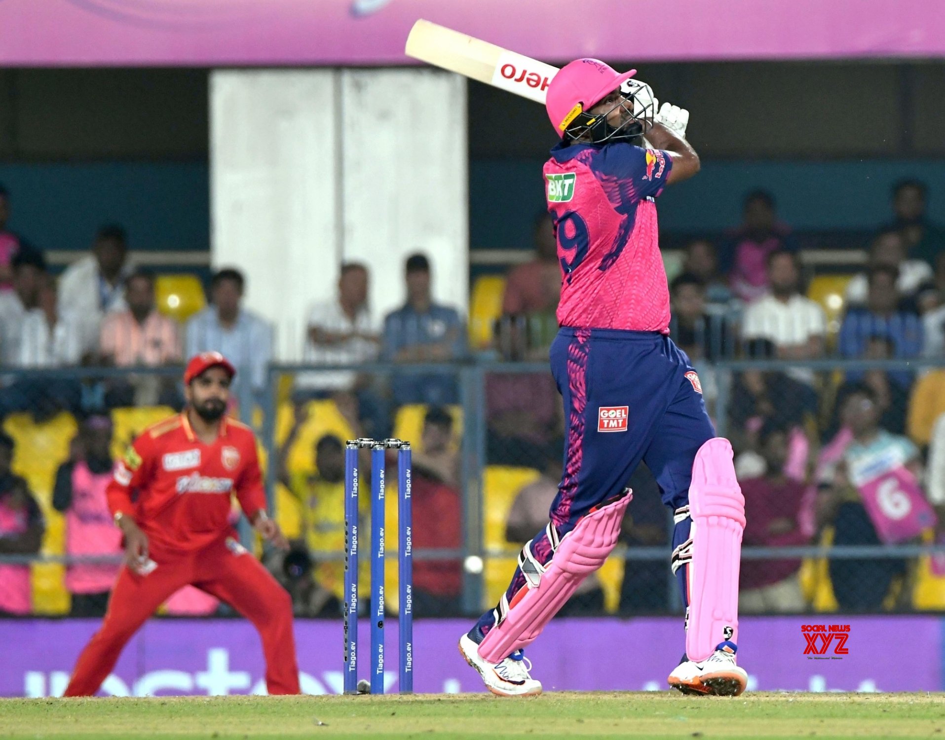 Guwahati: RR Player Ravichandran Ashwin Plays A Shot During The IPL ...