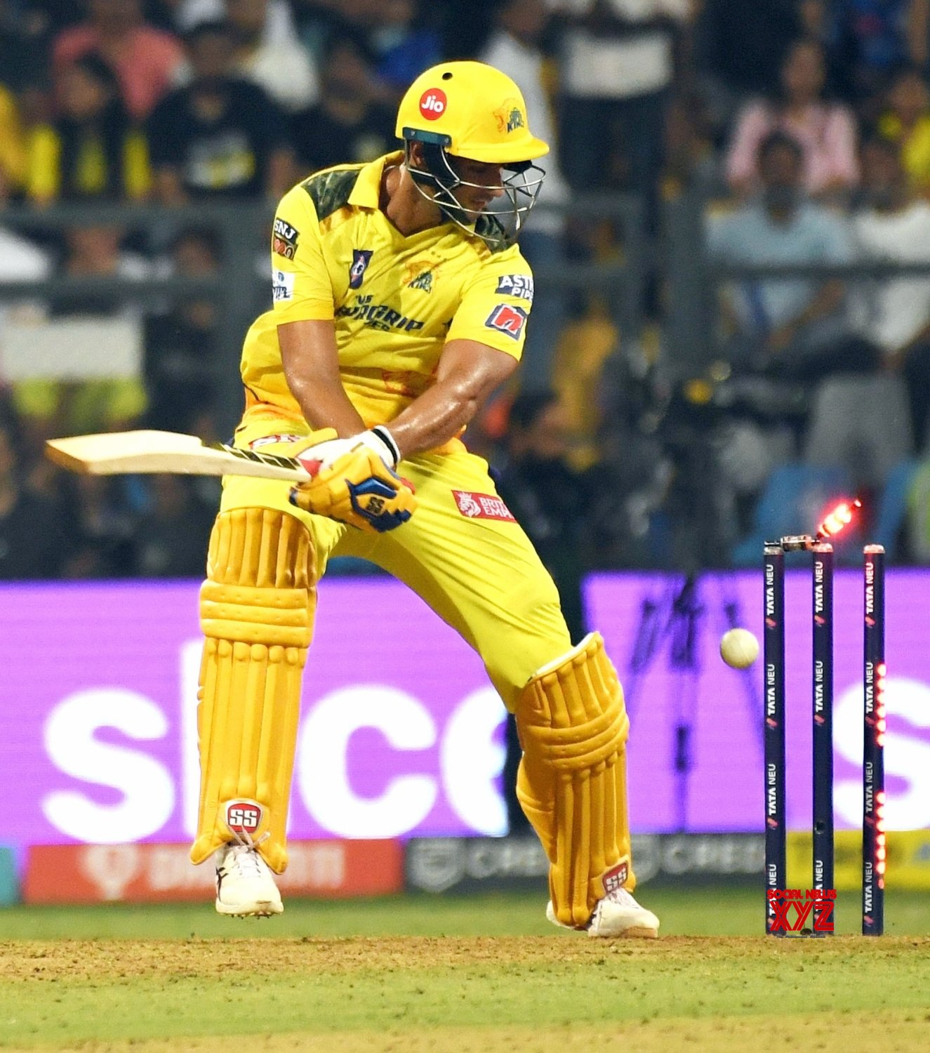 Mumbai: CSK Batsman Shivam Dube Bowled During The IPL 2023 Match # ...