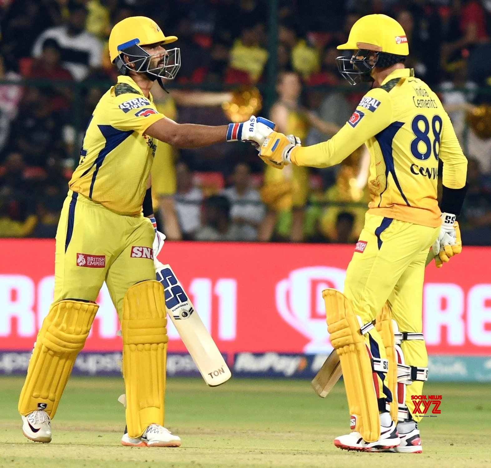 Bangalore : CSK's Devon Conway And Ajinkya Rahane Celebrate Their ...