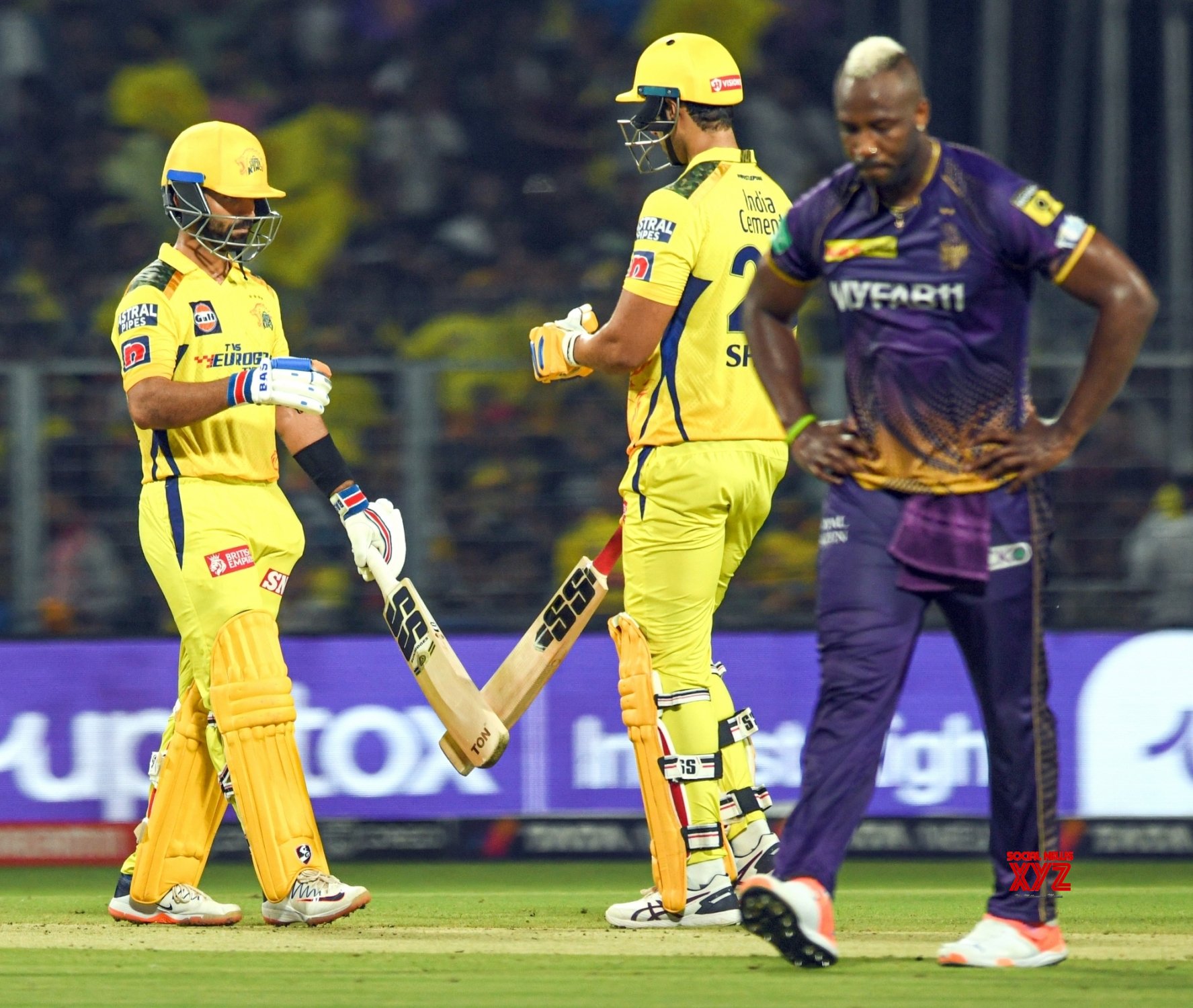 Kolkata: CSK's Shivam Dube And Ajinkya Rahane During The IPL 2023 Match ...