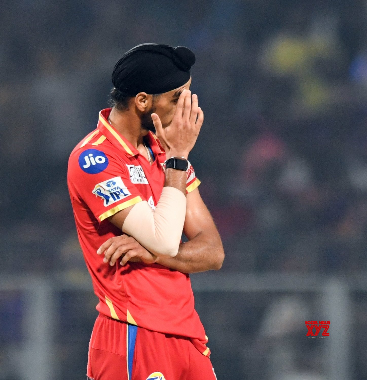 Kolkata: PBKS' Bowler Arshdeep Singh Reacts During The IPL 2023 Match # ...