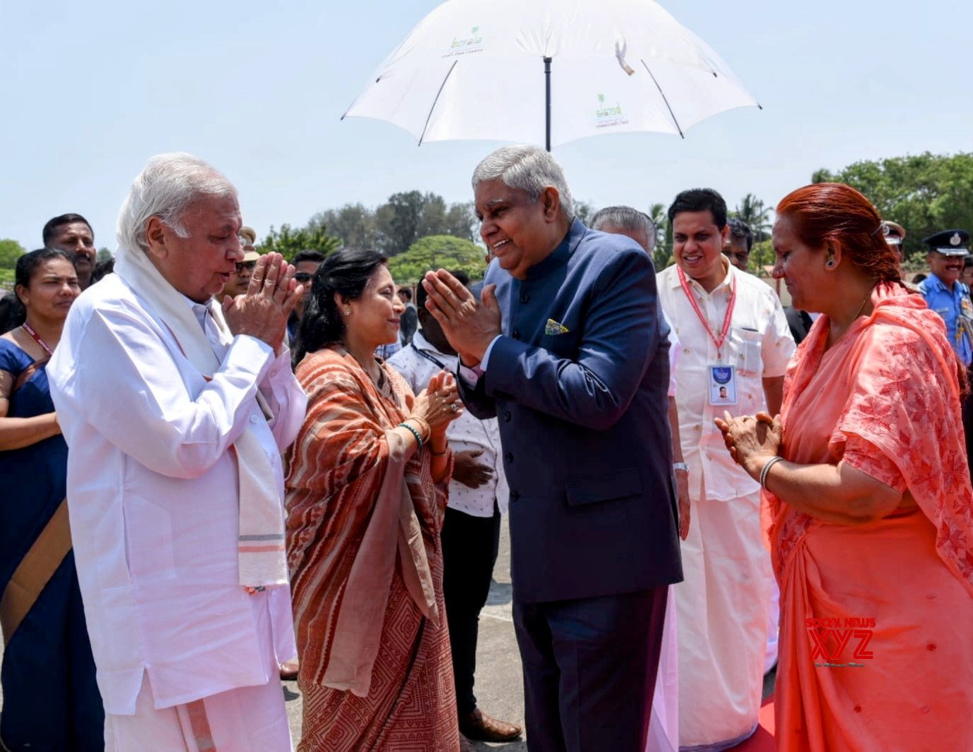 Thiruvananthapuram: Vice President Jagdeep Dhankhar Being Seen Off By ...