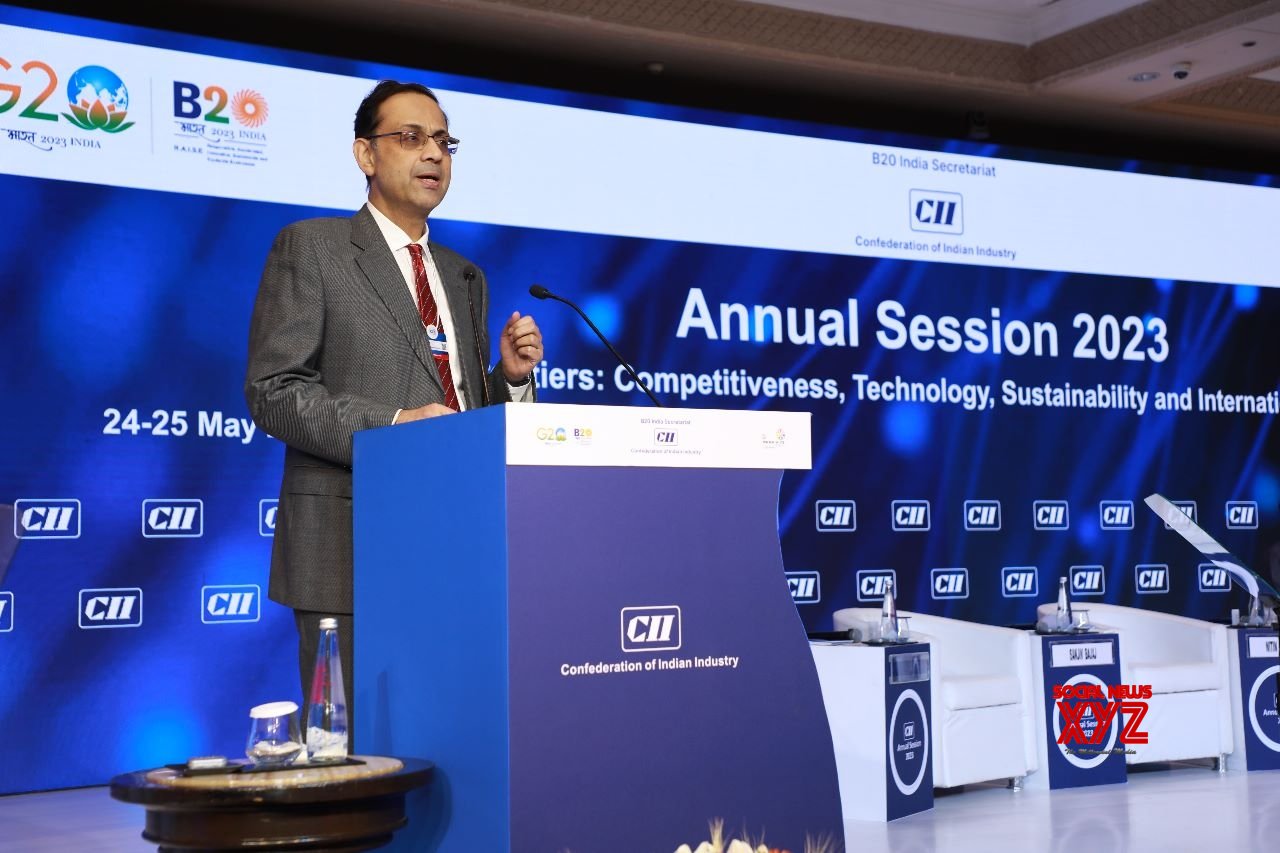 New Delhi: CMD, Bajaj Finserv Sanjiv Bajaj Speaks During The CII Annual ...