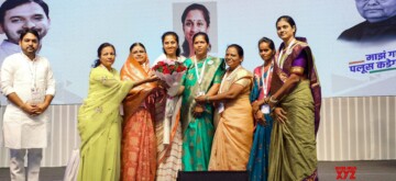 Pune: Nationalist Congress Party Sharadchandra Pawar Working President Supriya Sule being greeted during the training camp organised at Bharti University, Pune on Sunday, September 29, 2024. (Photo: IANS)