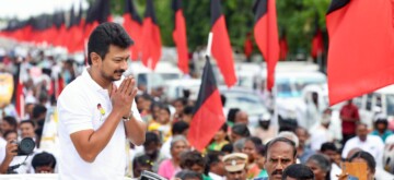 Chennai: Tamil Nadu Deputy Udhay Stalin being welcomes by the party workers and supporters as he arrives to attend a government program in Virudhunagar district of Chennai on Tuesday, October 01, 2024. (Photo: IANS)