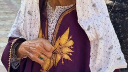 Bandipora: 100-year-old Mala Begum pose for photo after casting her votes at a polling station in Bandipora on Tuesday, October 01, 2024. (Photo: IANS)