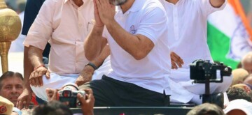 Bahadurgarh: Leader of opposition in Lok Sabha Rahul Gandhi with party leader Deependra Hooda during the 'Haryana Vijay Sankalp Yatra' ahead of the Haryana Assembly election in Bahadurgarh on Tuesday, October 01, 2024. (Photo: IANS)