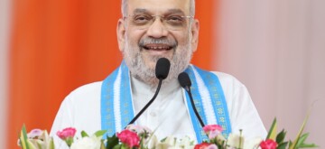 Ahmedabad: Union Home Minister Amit Shah addresses the inauguration of various development projects in Ahmedabad on Thursday, October 03, 2024. (Photo: IANS)