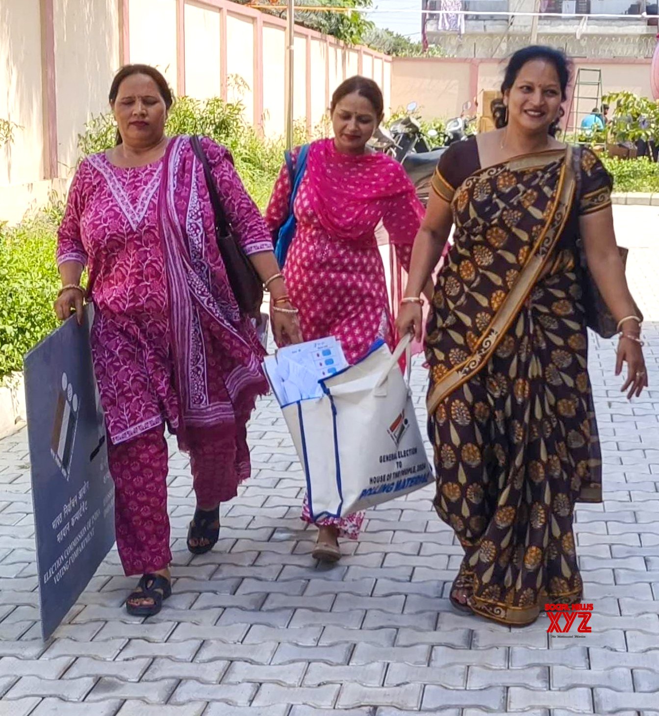 Faridabad: Polling Officials Depart for Haryana Assembly Election Duty #Gallery