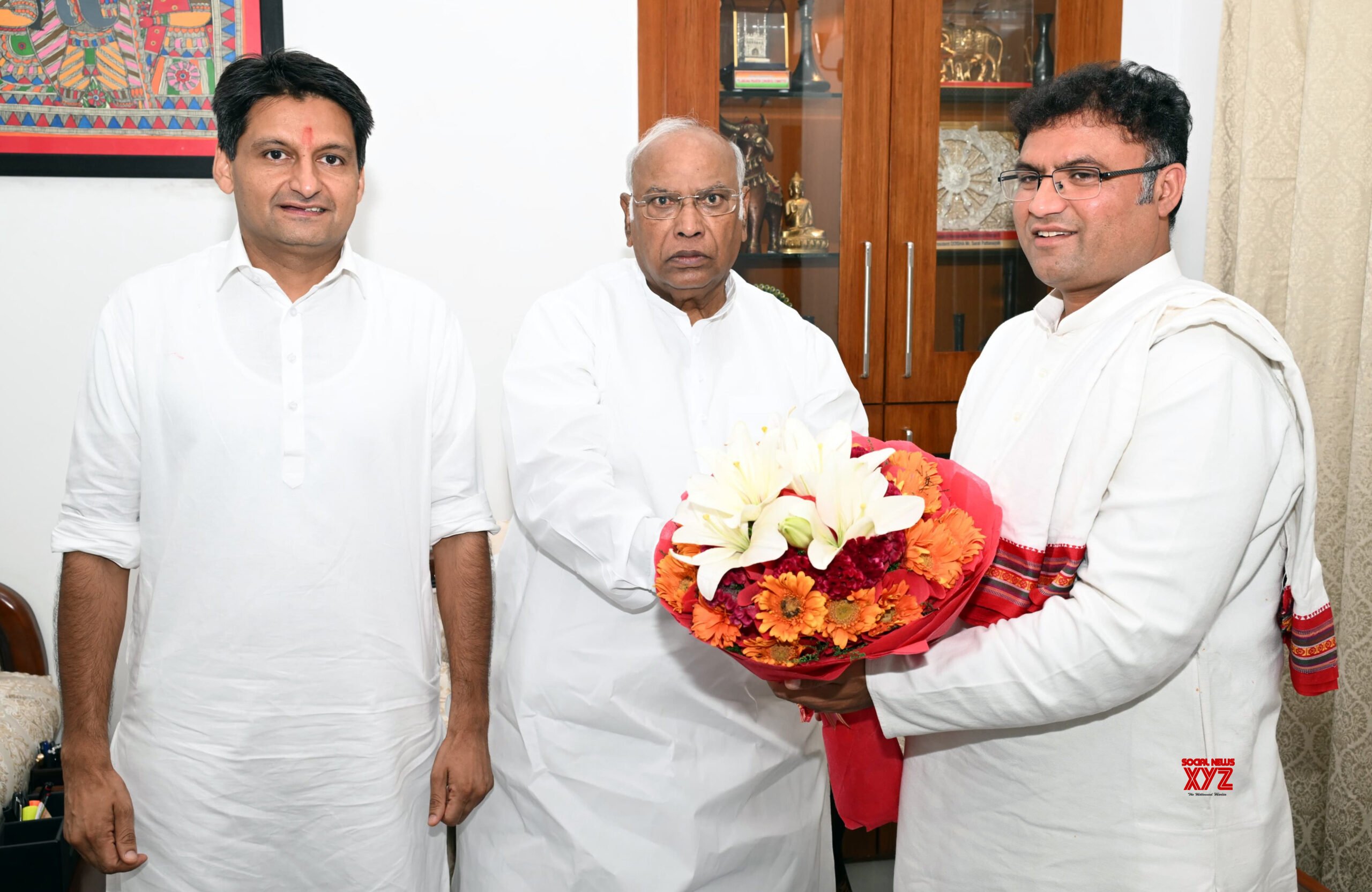 New Delhi: Mallikarjun Kharge meets Ashok Tanwar Back into Congress #Gallery