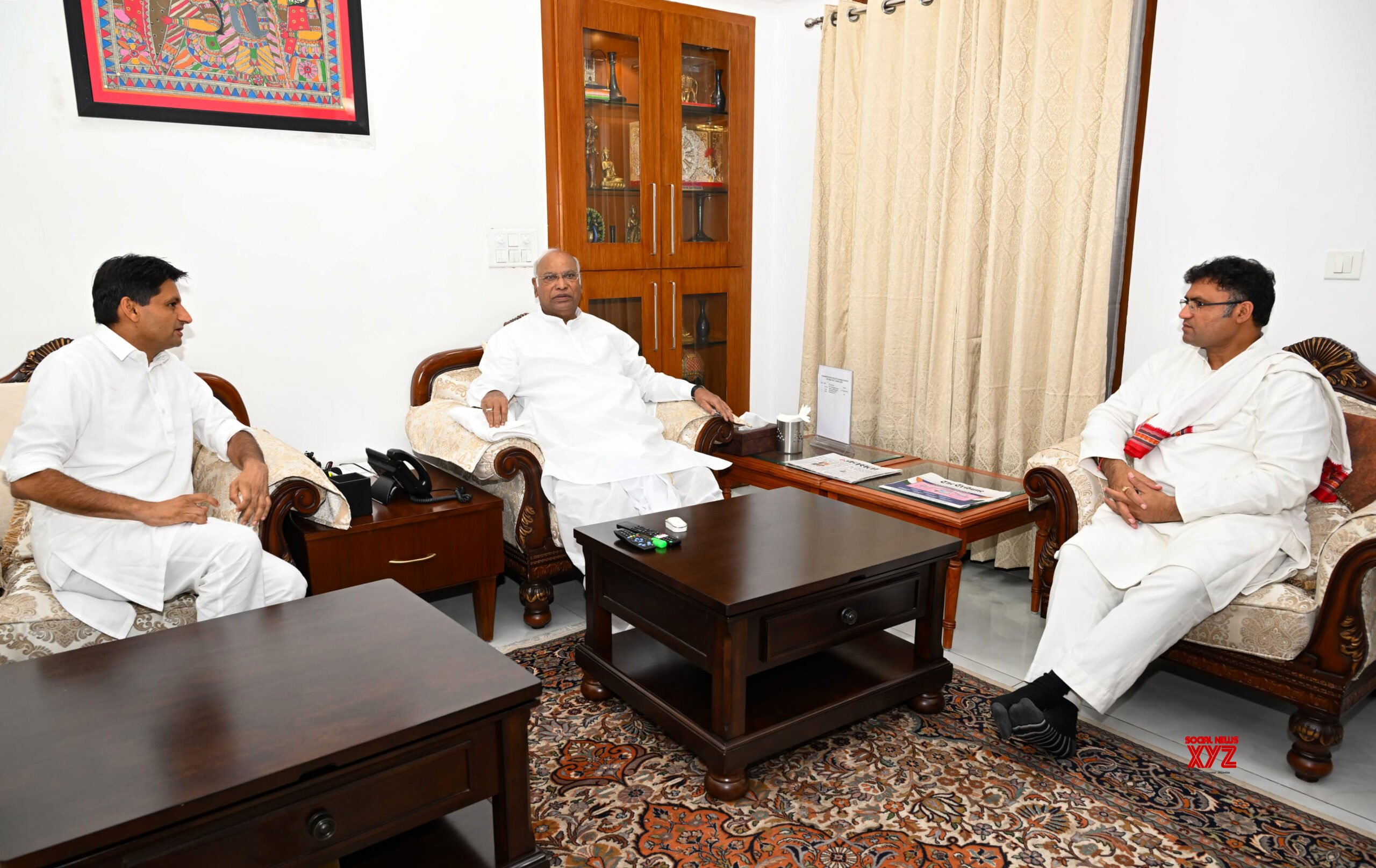 New Delhi: Mallikarjun Kharge meets Ashok Tanwar Back into Congress #Gallery