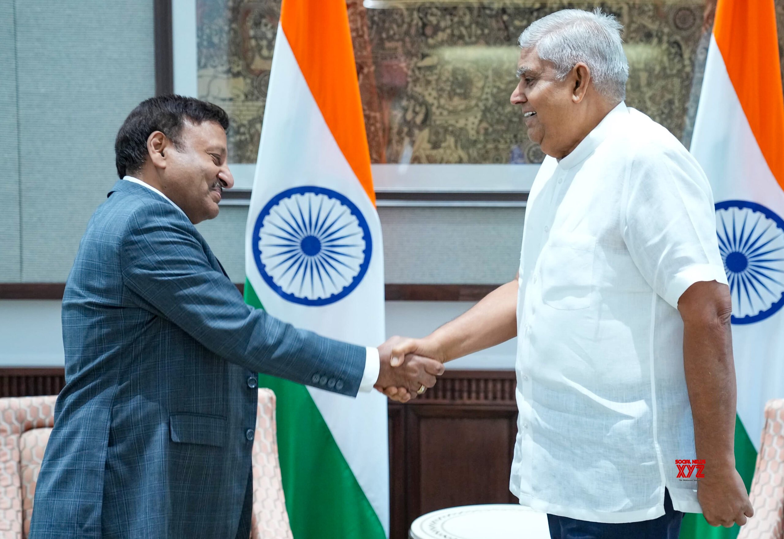 New Delhi: Vice President Jagdeep Dhankhar - meets Rajiv Kumar - #Gallery