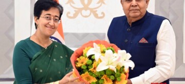 New Delhi: Vice President and Chairman of Rajya Sabha Jagdeep Dhankhar meets Delhi Chief Minister Atishi at Vice President's Enclave in New Delhi on Monday, October 07, 2024. (Photo: IANS)