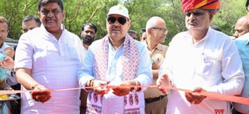 Jaipur: Rajasthan Chief Minister Bhajanlal Sharma inaugurates the 'Nahargarh Tiger Safari', at Nahargarh Biological Park in Jaipur on Monday, October 7, 2024. (Photo: IANS)