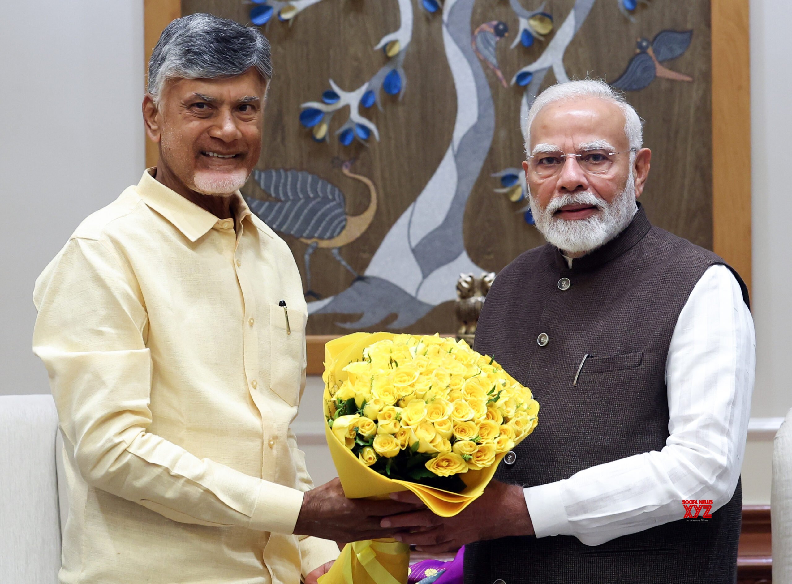 New Delhi: Chief Minister of Andhra Pradesh N Chandrababu Naidu meets Prime Minister Narendra Modi #Gallery