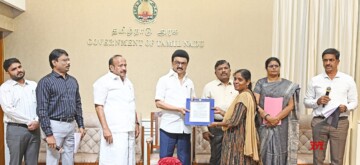 Chennai: Tamil Nadu Chief Minister M.K. Stalin presents appointment letters to newly selected Assistant Agriculture Officers in Chennai on Wednesday, October 9, 2024. (Photo: IANS)