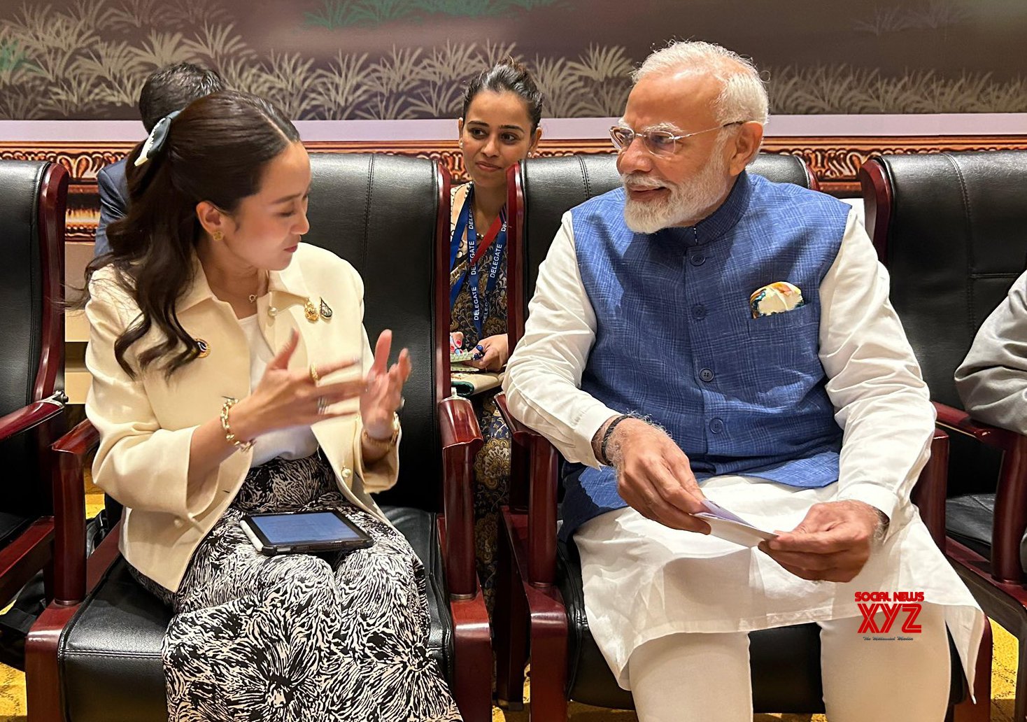 Vientiane: Prime Minister Narendra Modi meets Prime Minister Paetongtarn Shinawatra of Thailand #Gallery