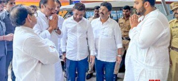 Mumbai: Maharashtra Deputy Chief Minister Ajit Pawar visits Kuper Hospital to pay his condolences to the family of late NCP leader and former minister Baba Siddique, along with his son, MLA Zeeshan Siddique, in Mumbai on Sunday, October 13, 2024. (Photo: IANS)