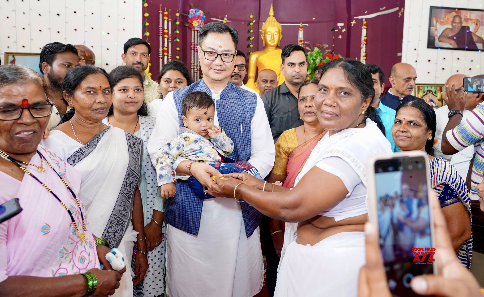 Aurangabad: el ministro de la Unión, Kiren Rijiju, visita las cuevas de Vipassana Buddha Vihar y Dhamma Bhumi Buddha #Galería