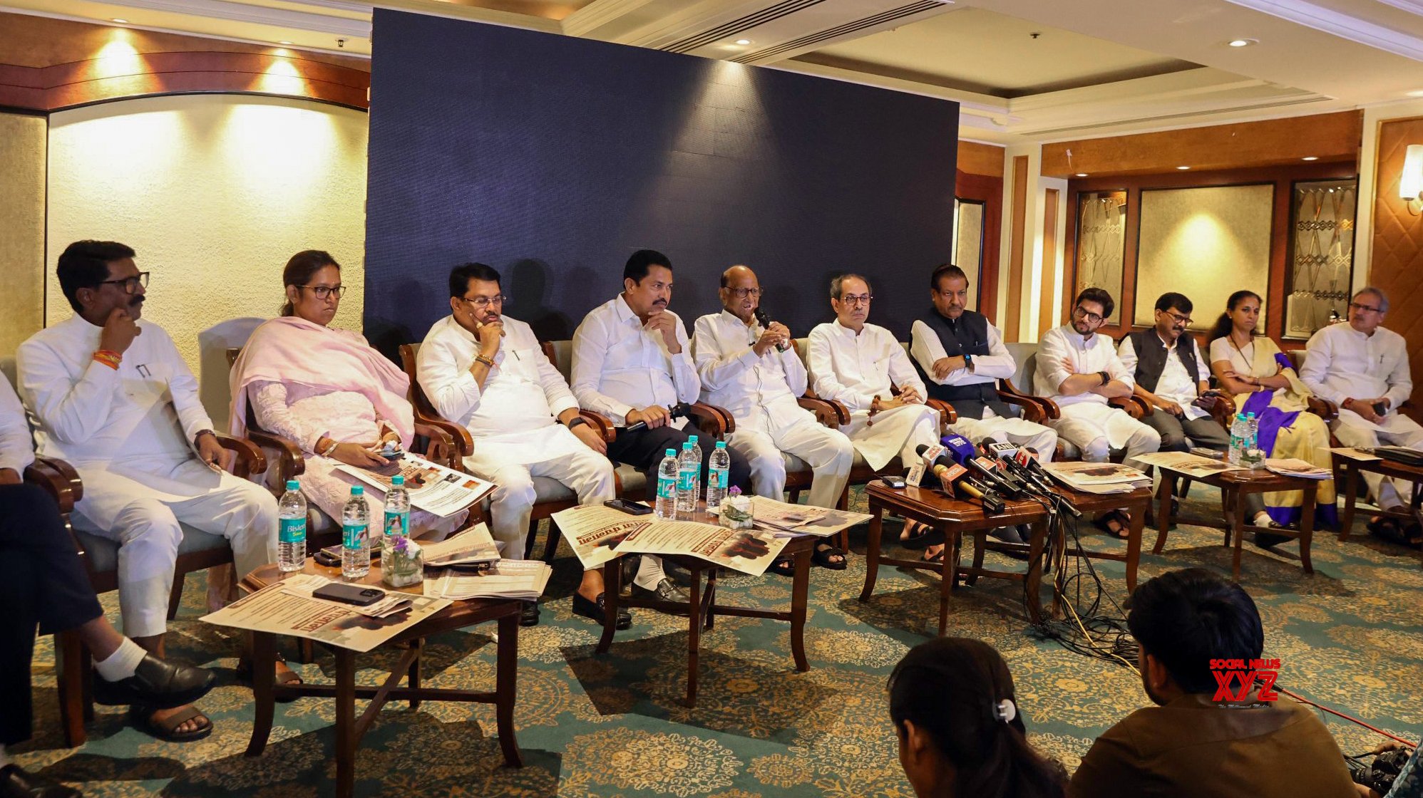 Mumbai: Maha Vikas Aghadi (MVA) leaders conduct a press conference #Gallery