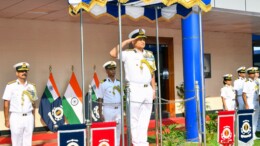 New Delhi: DG Paramesh Sivamani inspects a Guard of Honour after assuming office as the 26th Director General of the Indian Coast Guard (ICG) in New Delhi on Tuesday, October 15, 2024. (Photo: IANS)