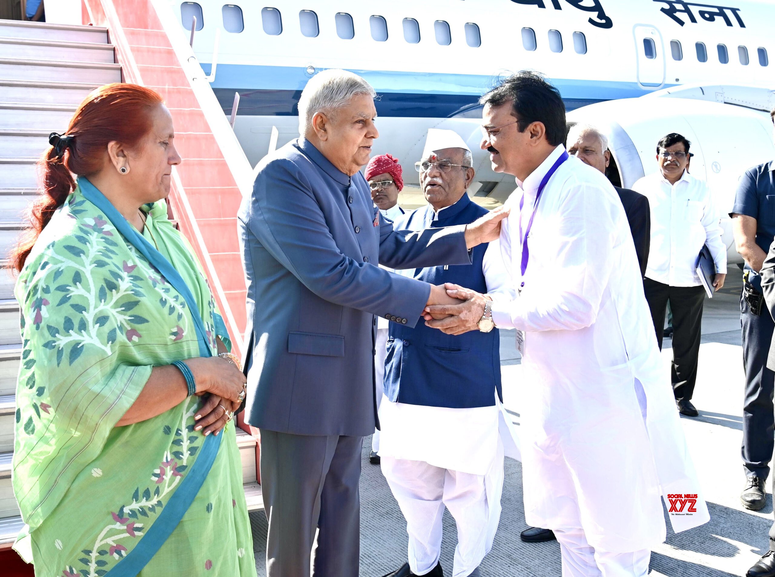 Jaipur: el vicepresidente Jagdeep Dhankhar llega a Rajasthan #Galería