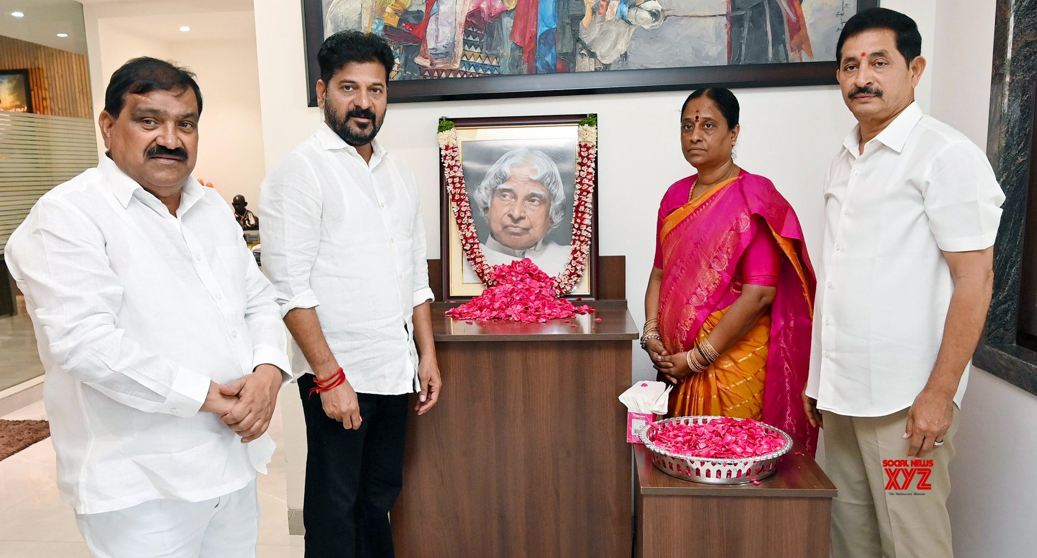 Hyderabad: Revanth Reddy rinde homenaje a APJ Abdul Kalam #Galería