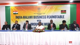 Lilongwe: President Droupadi Murmu addresses the India-Malawi Business Meet in Lilongwe, Malawi on Thursday, October 17, 2024. (Photo: IANS)